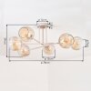 Ripoll Plafondlamp, Kogellampje Zandkleurig, 6-lichts