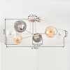 Koyoto Plafondlamp, Kogellampje 78 cm Zandkleurig, 6-lichts
