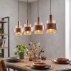Traak Hanglamp, Hanglamp Brons, Zwart, 4-lichts
