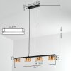 Folar Hanglamp, Hanglamp LED Zwart, 4-lichts