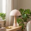 Paddenstoel look  Forgek Tafellamp Champagne, houtlook, 1-licht