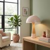 Paddenstoel look  Forgek Tafellamp Champagne, houtlook, 1-licht