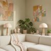 Paddestoel lamp  Forgek Tafellamp Champagne, houtlook, 1-licht