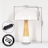 Forgek Tafellamp houtlook, Zandkleurig, 1-licht