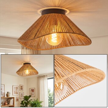 Tonik Plafondlamp Zwart, 1-licht