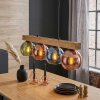 Koyoto Hanglamp, Kogellampje, Hanglamp Natuurlijke kleuren, Zwart, 4-lichts
