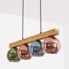 Koyoto Hanglamp, Kogellampje, Hanglamp Natuurlijke kleuren, Zwart, 4-lichts