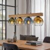 Koyoto Hanglamp, Kogellampje, Hanglamp Natuurlijke kleuren, Zwart, 4-lichts
