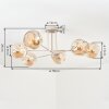 Ripoll Plafondlamp, Kogellampje Zandkleurig, 6-lichts