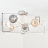 Koyoto Plafondlamp, Kogellampje 78 cm Zandkleurig, 6-lichts