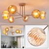 Ripoll Plafondlamp, Kogellampje Zandkleurig, 6-lichts