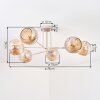 Ripoll Plafondlamp, Kogellampje Zandkleurig, 6-lichts