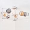 Ripoll Plafondlamp, Kogellampje Zandkleurig, 6-lichts