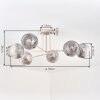 Ripoll Plafondlamp, Kogellampje Zandkleurig, 6-lichts
