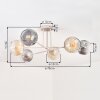 Ripoll Plafondlamp, Kogellampje Zandkleurig, 6-lichts