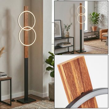 Pompu Staande lamp LED Natuurlijke kleuren, Zwart, 1-licht