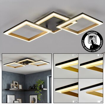 Tulor Plafondlamp LED Zwart, 1-licht