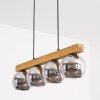 Koyoto Hanglamp, Kogellampje, Hanglamp Natuurlijke kleuren, Zwart, 4-lichts