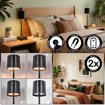 Kaval Tafellamp LED Zwart, 1-licht