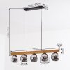 Koyoto Hanglamp, Kogellampje, Hanglamp Natuurlijke kleuren, Zwart, 5-lichts