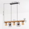 Koyoto Hanglamp, Kogellampje, Hanglamp Natuurlijke kleuren, Zwart, 5-lichts