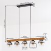 Koyoto Hanglamp, Kogellampje, Hanglamp Natuurlijke kleuren, Zwart, 5-lichts