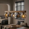 Koyoto Hanglamp, Kogellampje, Hanglamp Natuurlijke kleuren, Zwart, 5-lichts