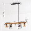 Koyoto Hanglamp, Kogellampje, Hanglamp Natuurlijke kleuren, Zwart, 5-lichts