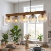 Koyoto Hanglamp, Kogellampje, Hanglamp Natuurlijke kleuren, Zwart, 5-lichts