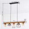 Koyoto Hanglamp, Kogellampje, Hanglamp Natuurlijke kleuren, Zwart, 5-lichts