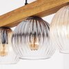 Koyoto Hanglamp, Kogellampje, Hanglamp Natuurlijke kleuren, Zwart, 5-lichts