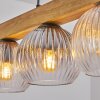 Koyoto Hanglamp, Kogellampje, Hanglamp Natuurlijke kleuren, Zwart, 5-lichts