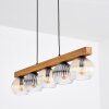 Koyoto Hanglamp, Kogellampje, Hanglamp Natuurlijke kleuren, Zwart, 5-lichts