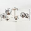 Ripoll Plafondlamp, Kogellampje Zandkleurig, 6-lichts
