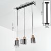 Mador Hanglamp, Hanglamp Zwart, 3-lichts
