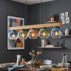 Koyoto Hanglamp, Kogellampje, Hanglamp Natuurlijke kleuren, Zwart, 5-lichts