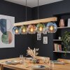 Koyoto Hanglamp, Kogellampje, Hanglamp Natuurlijke kleuren, Zwart, 5-lichts