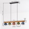 Koyoto Hanglamp, Kogellampje, Hanglamp Natuurlijke kleuren, Zwart, 5-lichts