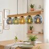 Koyoto Hanglamp, Kogellampje, Hanglamp Natuurlijke kleuren, Zwart, 5-lichts