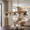 Koyoto Hanglamp, Kogellampje, Hanglamp Natuurlijke kleuren, Zwart, 5-lichts