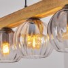 Koyoto Hanglamp, Kogellampje, Hanglamp Natuurlijke kleuren, Zwart, 5-lichts