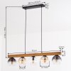 Koyoto Hanglamp, Kogellampje, Hanglamp Natuurlijke kleuren, Zwart, 5-lichts