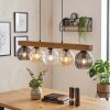 Koyoto Hanglamp, Kogellampje, Hanglamp Natuurlijke kleuren, Zwart, 5-lichts