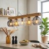 Koyoto Hanglamp, Kogellampje, Hanglamp Natuurlijke kleuren, Zwart, 5-lichts