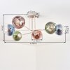 Koyoto Plafondlamp, Kogellampje 78 cm Zandkleurig, 6-lichts