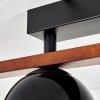 Chauplane Plafondlamp Donkerbruin, Natuurlijke kleuren, Zwart, 4-lichts