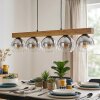 Koyoto Hanglamp, Kogellampje, Hanglamp Natuurlijke kleuren, Zwart, 5-lichts