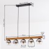 Koyoto Hanglamp, Kogellampje, Hanglamp Natuurlijke kleuren, Zwart, 5-lichts