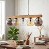 Ripoll Hanglamp, Kogellampje, Hanglamp Natuurlijke kleuren, Zwart, 5-lichts