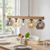 Ripoll Hanglamp, Kogellampje, Hanglamp Natuurlijke kleuren, Zwart, 5-lichts